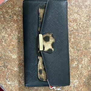 Icing Black and Leopard Pattern Wallet